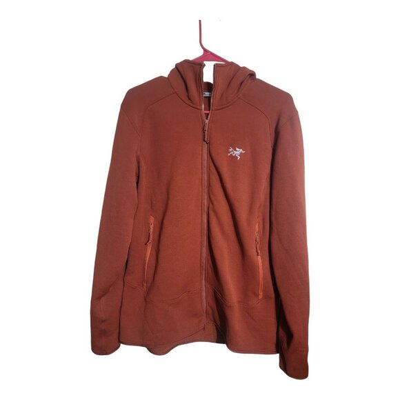 Arc'teryx Hoodie Women XL Orange Kyanite Hoody Zip Fleece Gorpcore Camping - Picture 1 of 8